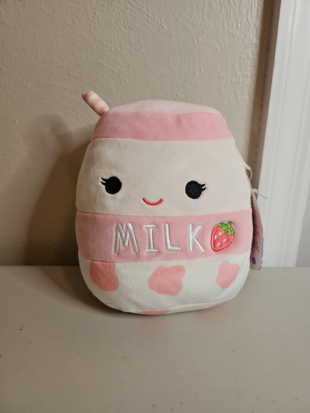 Amelie Strawberry Milk Squishmallow Stuffed Animal